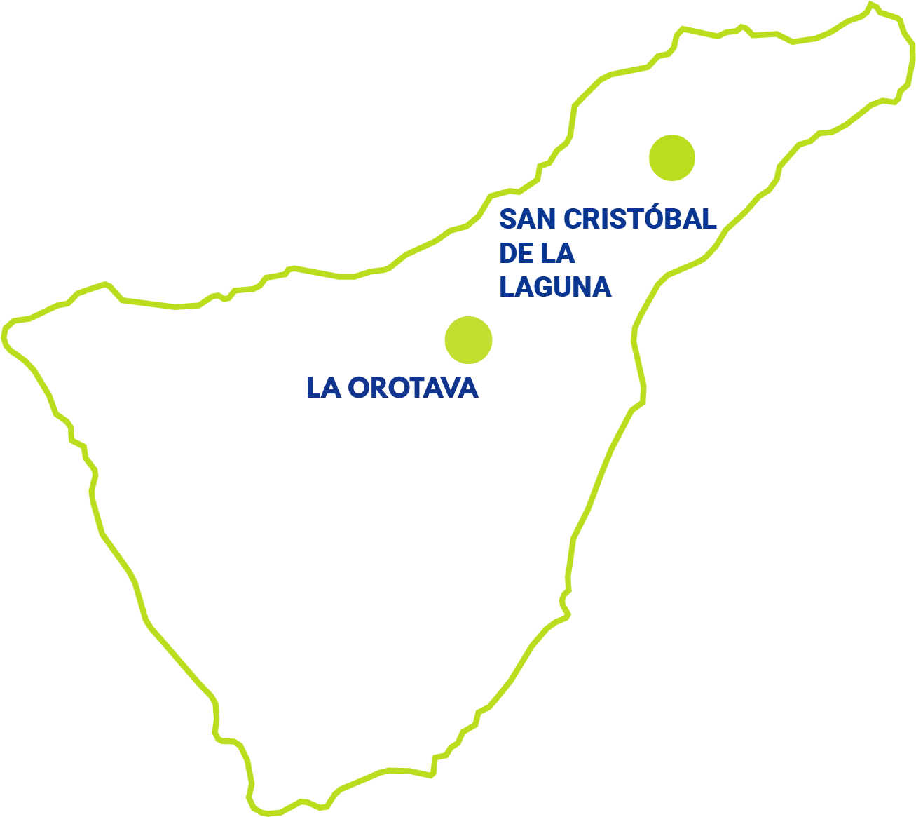Mapa La Laguna y La Orotava